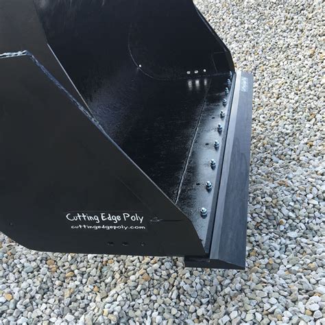 skid steer bucket poly cutting edge|skid steer cutting edge replacement.